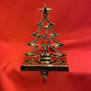 Lenox Gold Christmas Tree JOY Stocking Holder